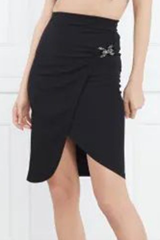 Saia traçada Dalal - Preto