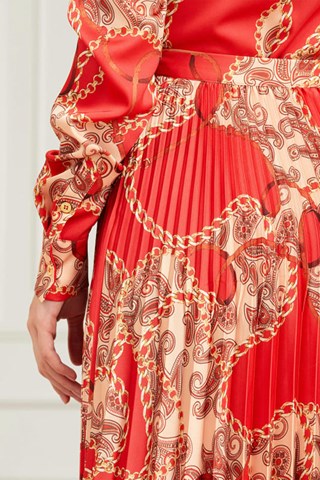 Saia plissada Ginevra - Laranja