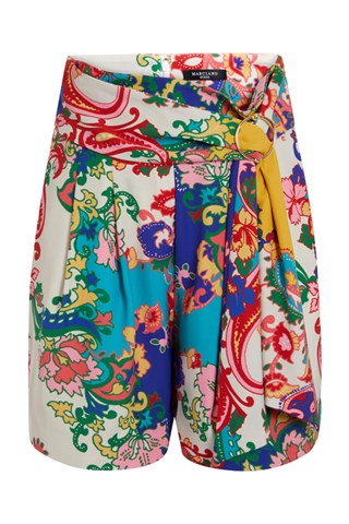 Calções regular - Branco e azul