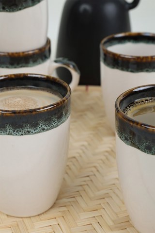 6 Aardewerken Mokken - 36 cl