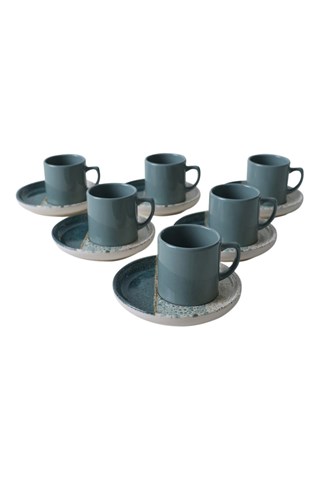 Aardewerk Koffieservies - 6 Personen