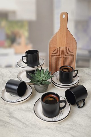 Aardewerk Koffieservies - 6 Personen