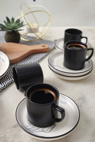 Aardewerk Koffieservies - 6 Personen