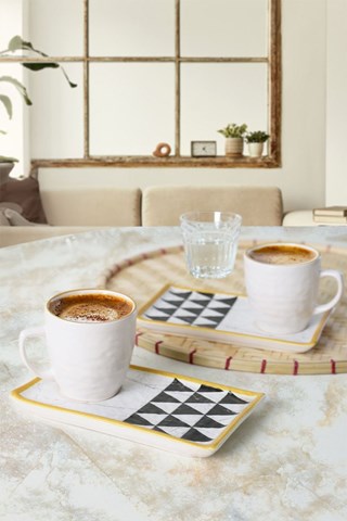 Keramisch Koffieservies - 2 Personen