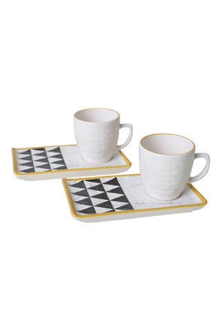 Keramisch Koffieservies - 2 Personen
