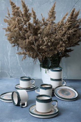 Keramisch Koffieservies - 6 Personen