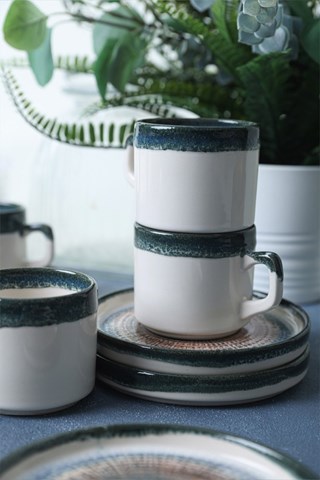 Keramisch Koffieservies - 6 Personen