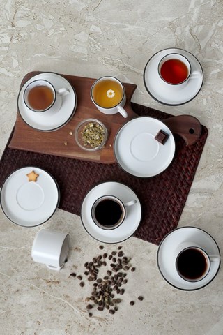 Aardewerk Theeservies - 6 Personen