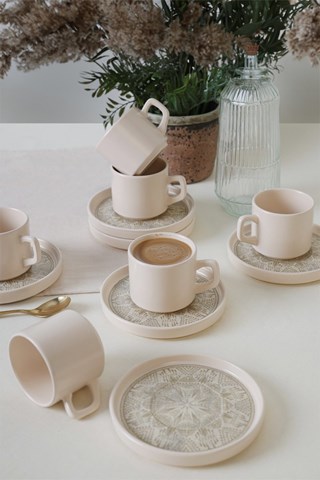 Keramisch Theeservies - 6 Personen