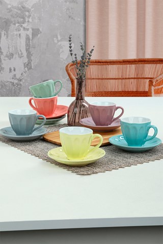 Keramisch Theeservies - 12-delig