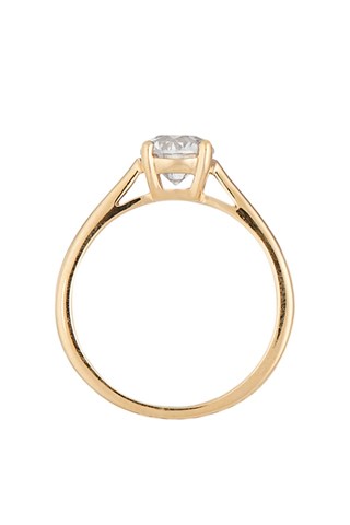 Anel solitário Impérial - Ouro amarelo e diamante