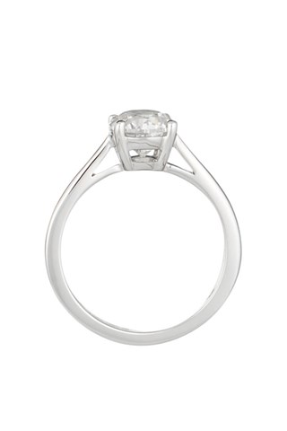 Anel solitário Impérial Ouro branco e diamante