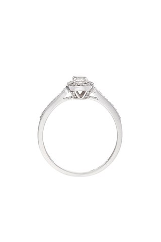 Anel solitário Brillant Somptueux Ouro branco e diamantes