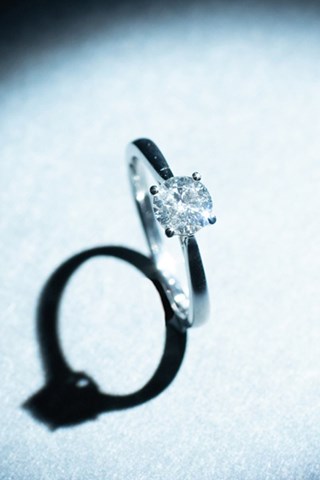 Solitário Impérial Ouro branco e diamante