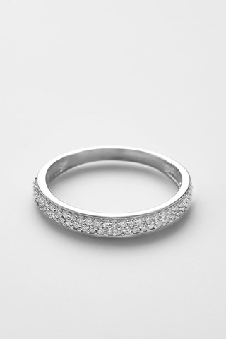 Aliança Granité Ouro branco e diamantes