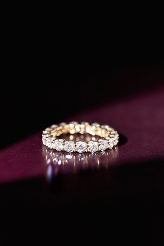 Aliança Minha Volta Completa Ouro amarelo e diamantes