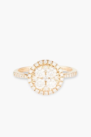 Aliança Pompadour - Ouro amarelo e diamantes