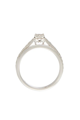 Aliança Amour éclatant  Ouro branco e diamantes