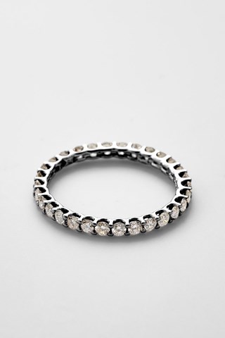 Aliança Minha volta completa Ouro branco e diamantes