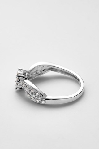 Solitário Bel Eclat Ouro branco e diamantes