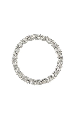 Aliança Minha volta completa Ouro branco e diamantes