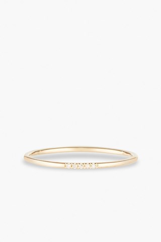 Anel Aliança Humildade Ouro amarelo e diamantes