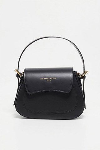 Mala de couro Laura - Preto