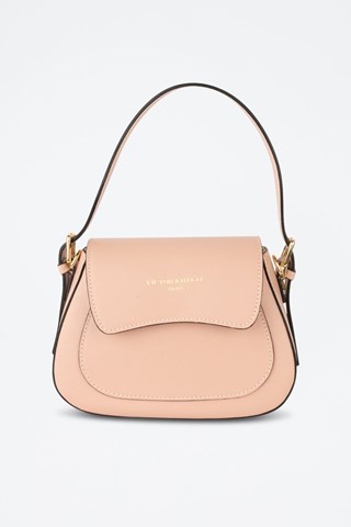 Mala de couro Laura - Rosa e dourado