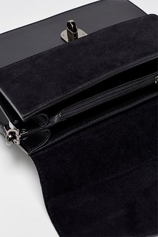 Mala de couro e nobuck Eric - Preto