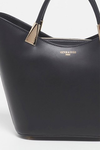 Mala de couro Lety - Preto