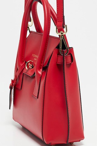 Mala de couro Jany - Vermelho