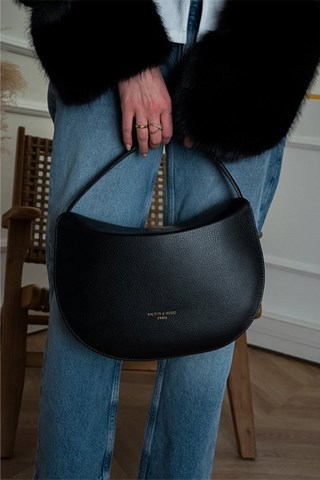 Mala de couro Alexa - Preto