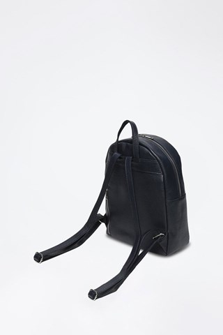 Mochila de couro Mini Lou - Azul-marinho