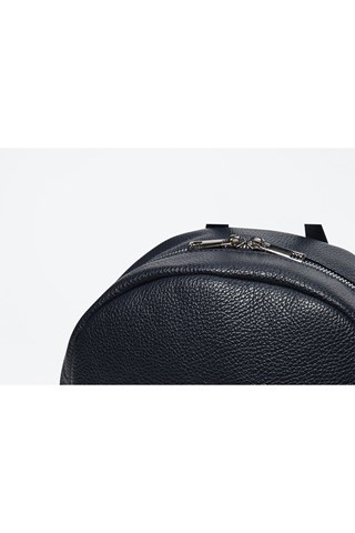 Mochila de couro Mini Lou - Azul-marinho