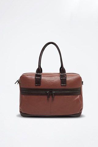 Porta-documentos de couro Sandro - Castanho