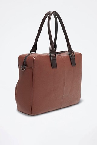 Porta-documentos de couro Sandro - Castanho