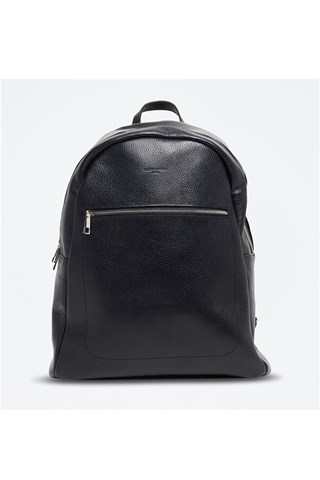 Mochila de couro Lou - Preto
