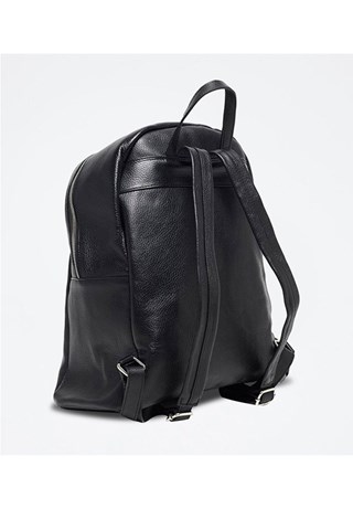 Mochila de couro Lou - Preto