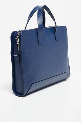 Porta-documentos em couro Lupo - Azul-marinho