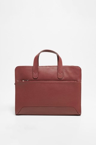 Porta-documentos em couro Lupo - Castanho