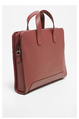 Porta-documentos em couro Lupo - Castanho