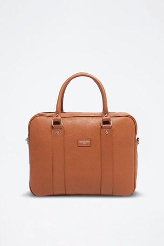 Pasta em couro Iris - Castanho