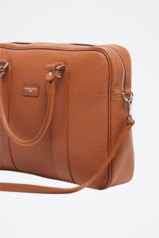 Pasta em couro Iris - Castanho