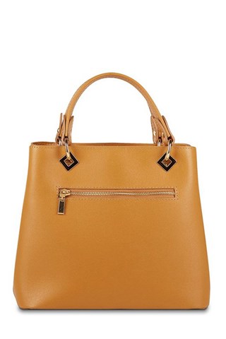 Mala de couro Flamme - Castanho