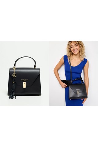 Mala de couro Set Hugo - Preto