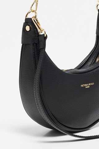 Mala de couro Mini Tivo - Preto