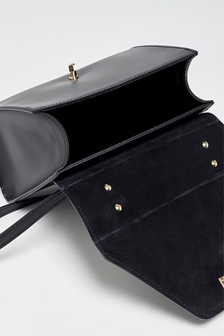 Mala de couro e nobuck Shak - Preto