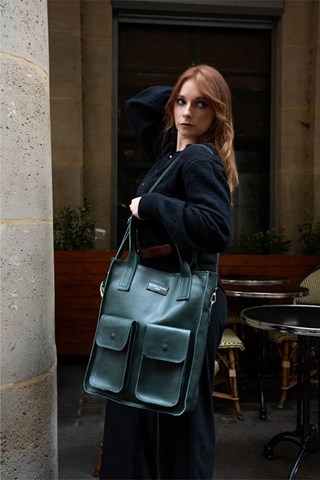 Mala de couro Noa - Verde