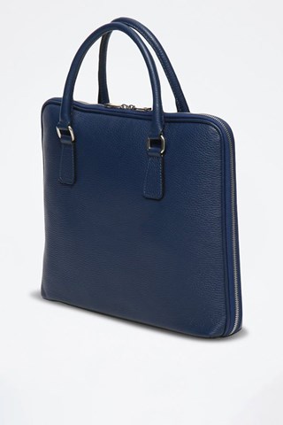 Pasta em couro Davide - Azul