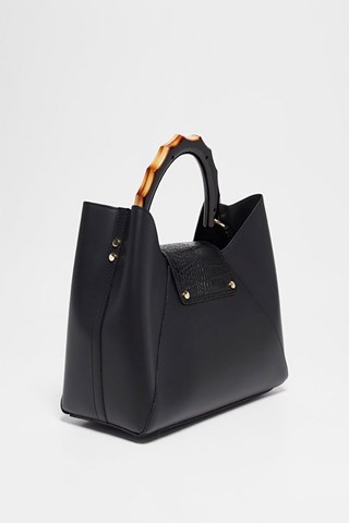 Mala de couro Ana - Preto